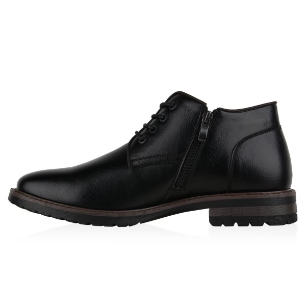 Stiefelparadies Herren Klassische Halbschuhe in Schwarz