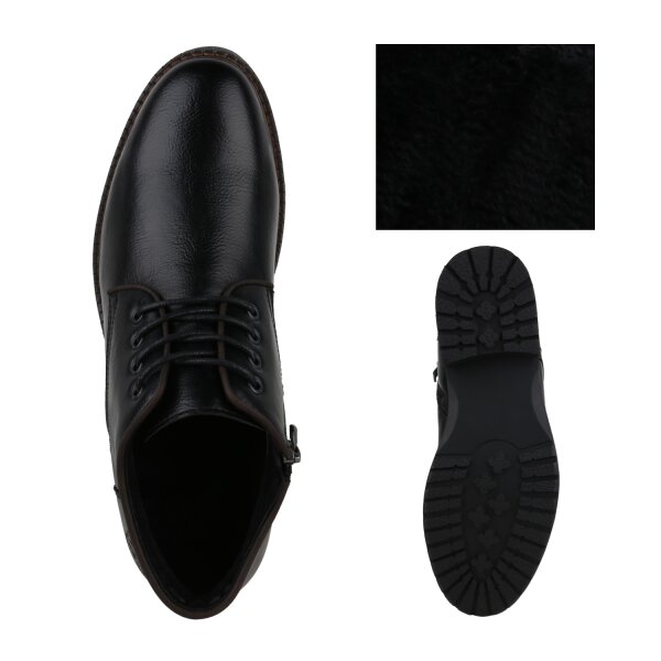 Stiefelparadies Herren Klassische Halbschuhe in Schwarz Große Rabatte