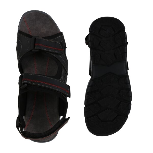 Stiefelparadies Herren Outdoor Sandalen in Schwarz Dunkelgrau Kauf eins, bekomm eins gratis