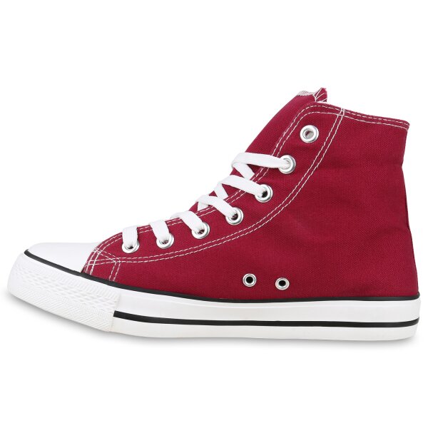 Stiefelparadies Herren Sneaker high in Dunkelrot Tägliche Deals