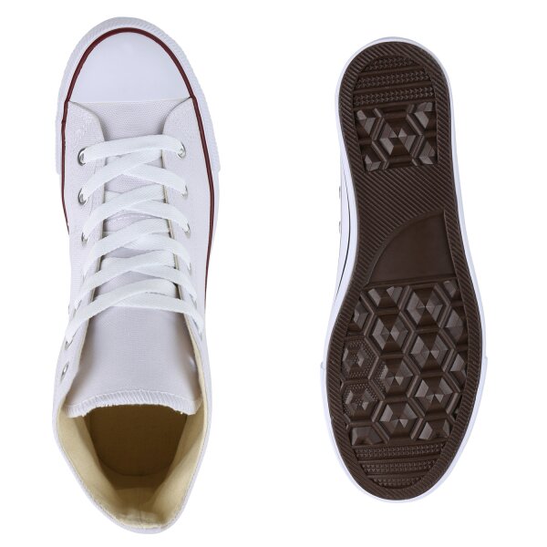 Stiefelparadies Herren Sneaker high in Weiss Riesige Ersparnisse
