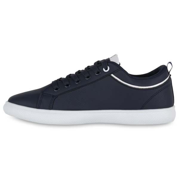 Stiefelparadies Herren Sneaker low in Dunkelblau Super Sparpreis