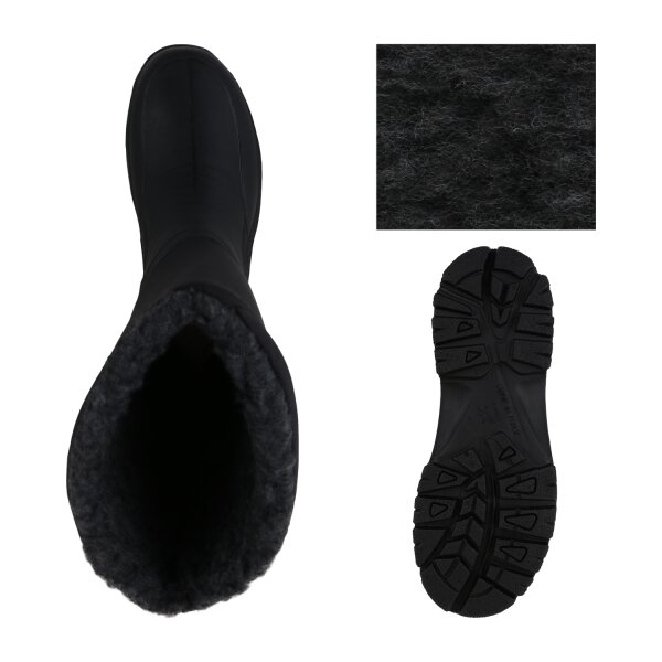 Stiefelparadies Herren Winter Boots in Schwarz Grau Begrenzte Freigabe