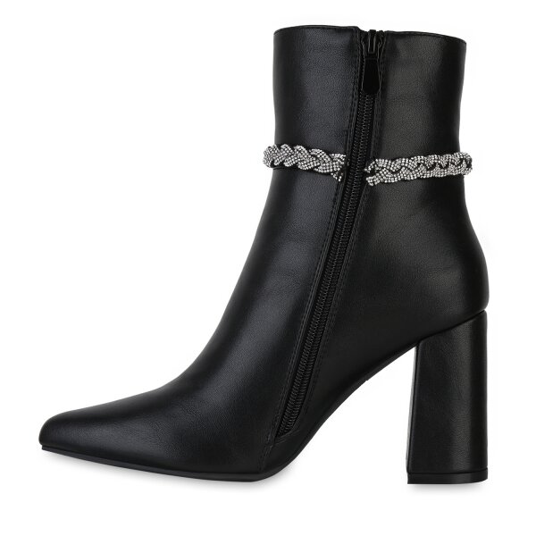 Stiefelparadies Damen Klassische Stiefeletten in Schwarz Im Verkauf