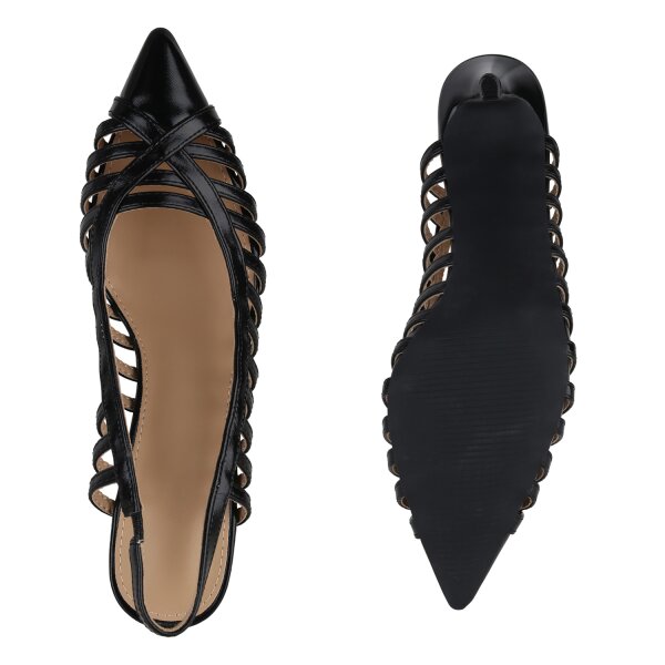 Stiefelparadies Damen Slingpumps in Schwarz Rabatte dieses Monats
