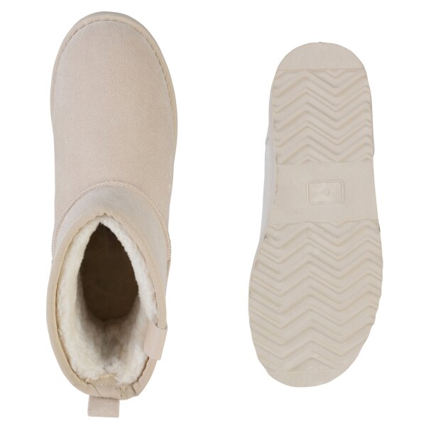 Stiefelparadies Damen Winter Boots in Beige Verkauf
