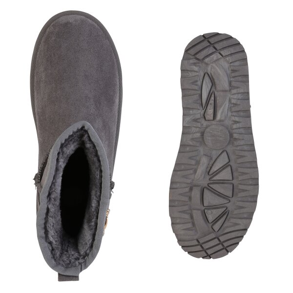Stiefelparadies Damen Winter Boots in Grau Fabrikpreis