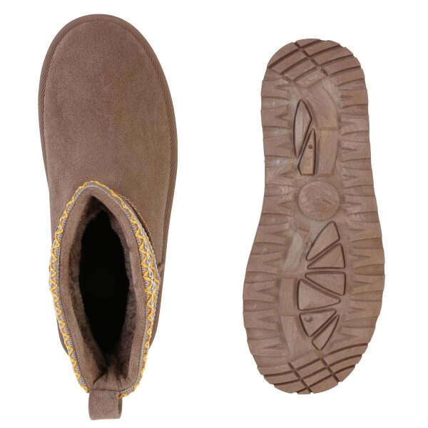 Stiefelparadies Damen Winter Boots in Khaki Sonderangebot