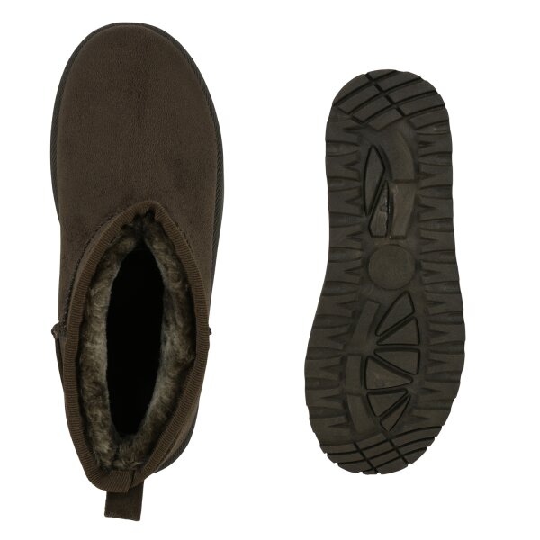 Stiefelparadies Damen Winter Boots in Olivgrün Großer Ausverkauf