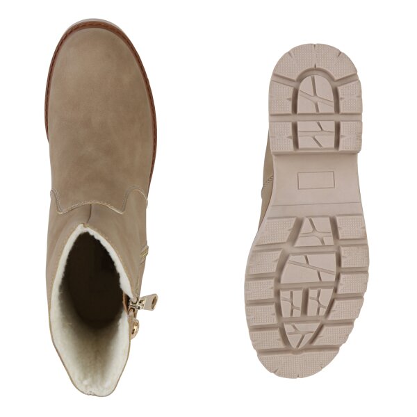 Stiefelparadies Damen Klassische Stiefeletten in Khaki Preisnachlass