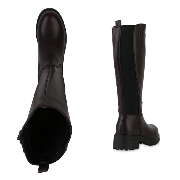Stiefelparadies Damen Klassische Stiefel in Braun Osterangebot