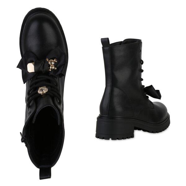 Stiefelparadies Damen Schnürstiefeletten in Braun Online Outlet