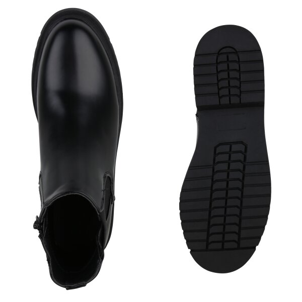 Stiefelparadies Damen Klassische Stiefeletten in Schwarz Saisonale Angebote