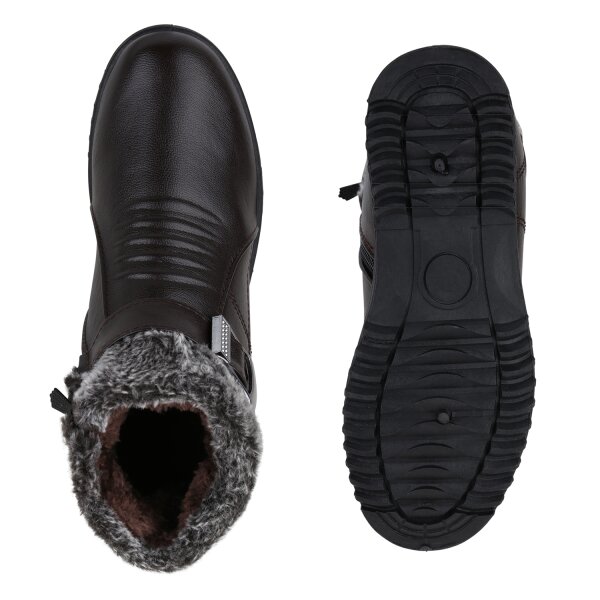 Stiefelparadies Damen Winter Boots in Braun Begrenzte Freigabe