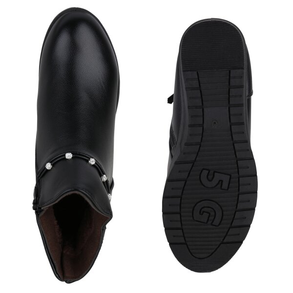 Stiefelparadies Damen Winter Boots in Schwarz Letzte 3 Tage
