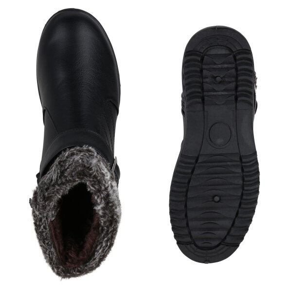Stiefelparadies Damen Winter Boots in Schwarz Neueste Stile