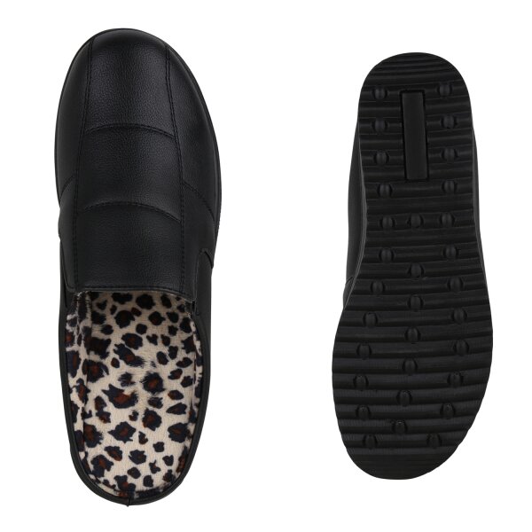 Stiefelparadies Damen Pantoffeln in Schwarz Zeitbegrenzte Promotion