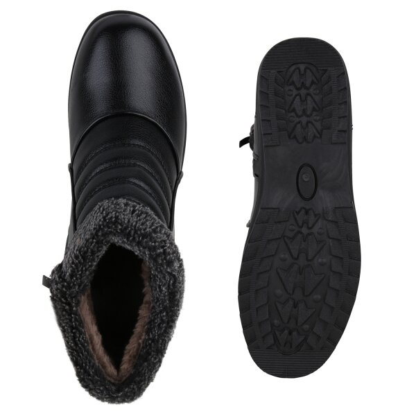 Stiefelparadies Damen Winter Boots in Schwarz Sonderangebot der Fabrik