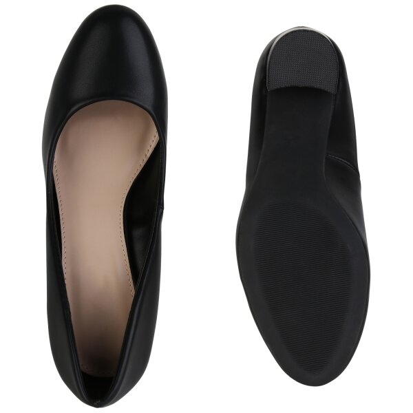 Stiefelparadies Damen Klassische Pumps in Schwarz Auslauf
