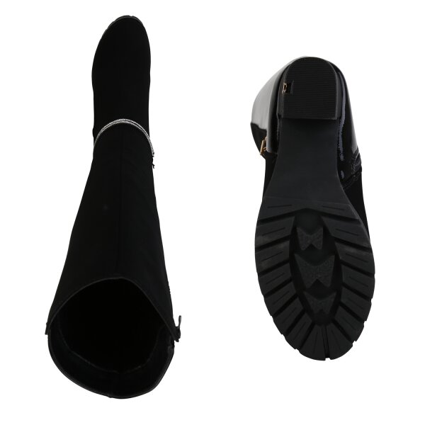 Stiefelparadies Damen High Heels in Schwarz Lack Exklusivangebot