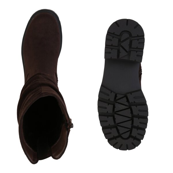 Stiefelparadies Damen Klassische Stiefel in Braun Saisonschlussverkauf