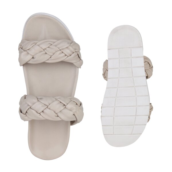 Stiefelparadies Damen Pantoletten in Beige Heißer Verkauf