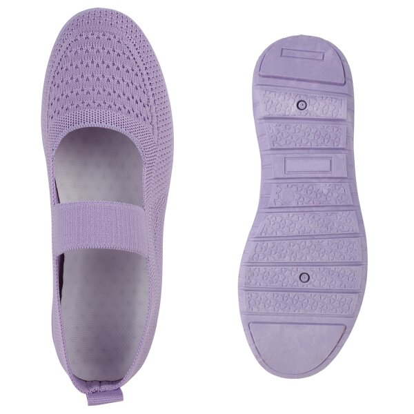 Stiefelparadies Damen Sportliche Ballerinas in Helllila Tägliche Deals