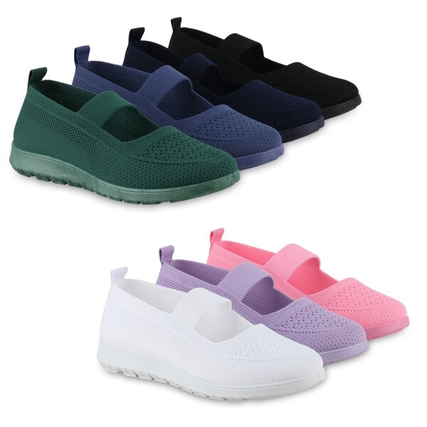Stiefelparadies Damen Sportliche Ballerinas in Helllila Tägliche Deals
