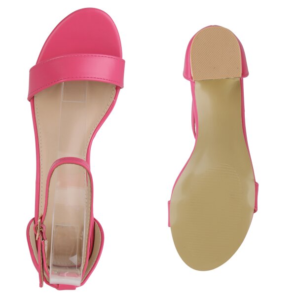 Stiefelparadies Damen Klassische Sandaletten in Fuchsia VIP-Rabatte