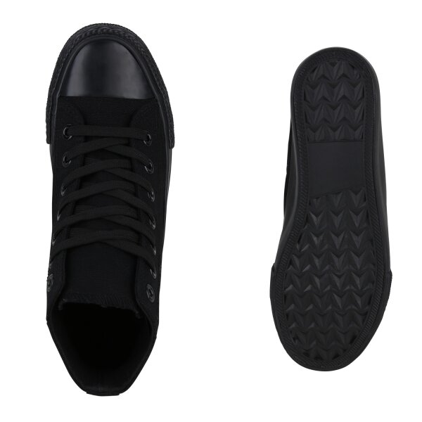 Stiefelparadies Damen Sneaker High in Schwarz Bis zu 60% Rabatt