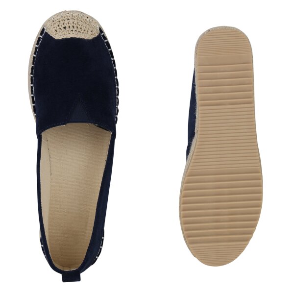 Stiefelparadies Damen Espadrilles in Dunkelblau Schlussverkauf