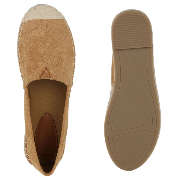 Stiefelparadies Damen Espadrilles in Hellbraun Meist gekauft