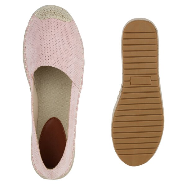 Stiefelparadies Damen Espadrilles in Rosa Blitzverkäufe