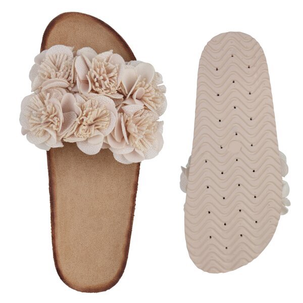 Stiefelparadies Damen Pantoletten in Beige Große Rabatte