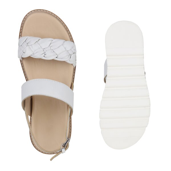 Stiefelparadies Damen Riemchensandalen in Weiss Sonderangebot