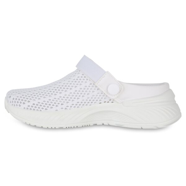 Stiefelparadies Damen Slip Ons in Weiss Osterangebot