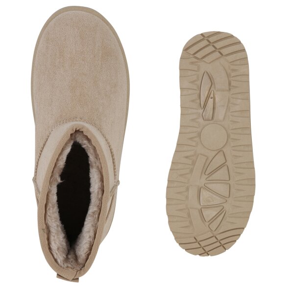 Stiefelparadies Damen Winter Boots in Khaki Super Sparpreis