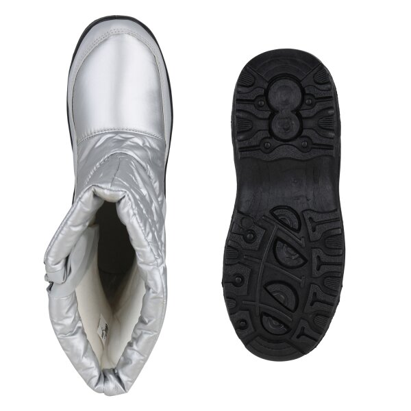 Stiefelparadies Damen Winter Boots in Silber Wochenangebot
