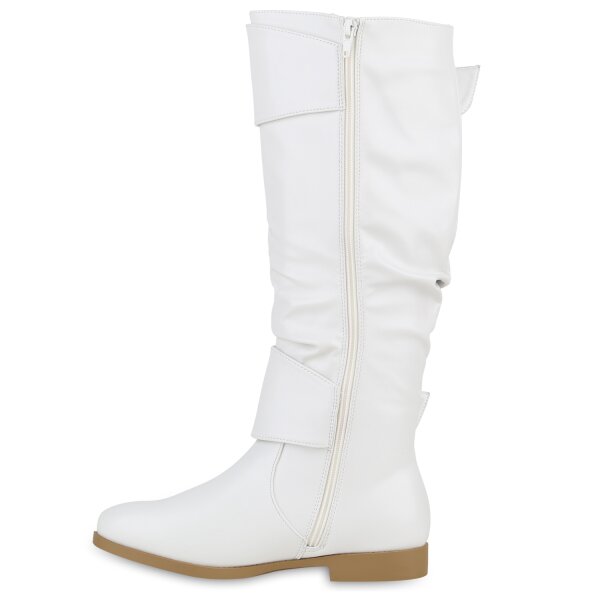 Stiefelparadies Damen Klassische Stiefel in Weiss Begrenzte Freigabe