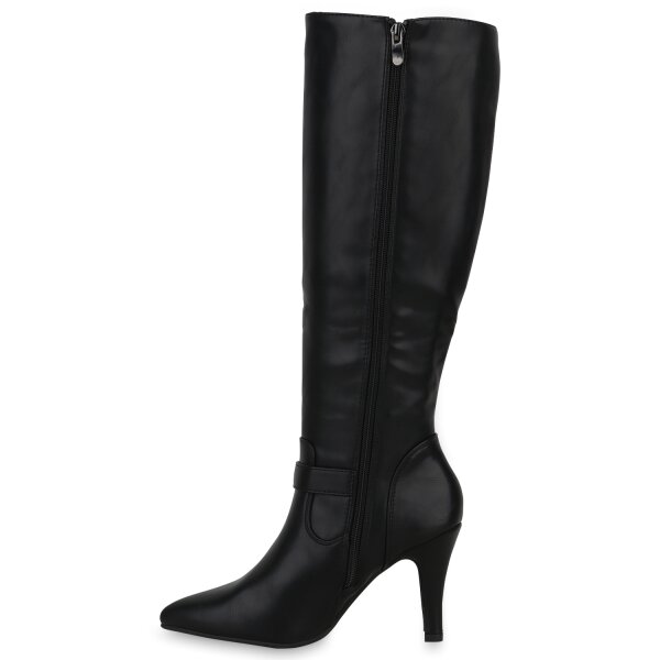 Stiefelparadies Damen Klassische Stiefel in Schwarz