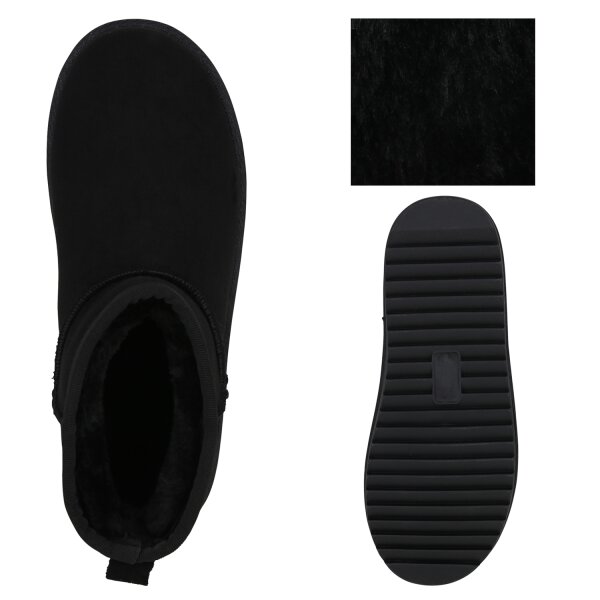 Stiefelparadies Damen Winter Boots in Schwarz Black Friday Preise