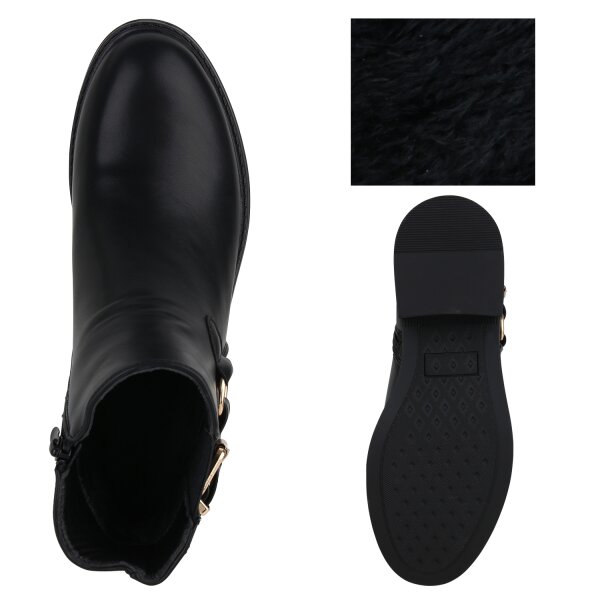 Stiefelparadies Damen Biker Boots in Schwarz Rabatte dieses Monats