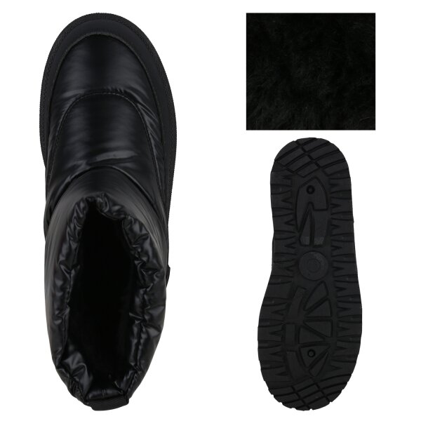 Stiefelparadies Damen Winter Boots in Schwarz Blitzverkäufe