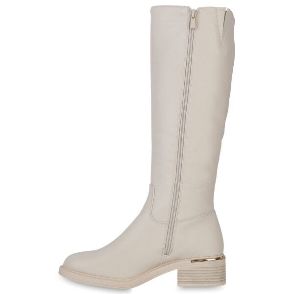 Stiefelparadies Damen Klassische Stiefel in Beige