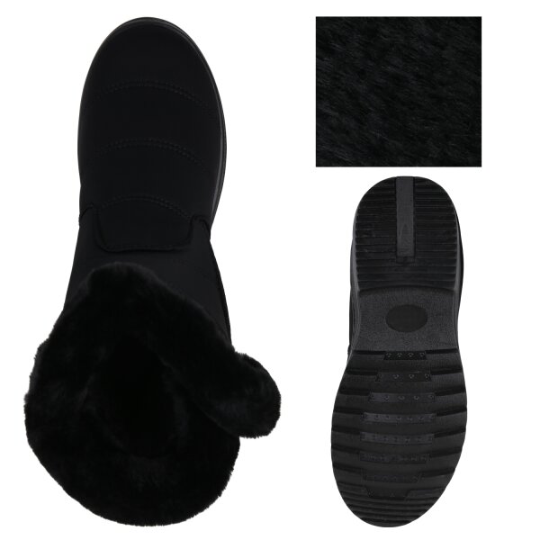 Stiefelparadies Damen Winter Boots in Schwarz Zeitlich begrenztes Angebot