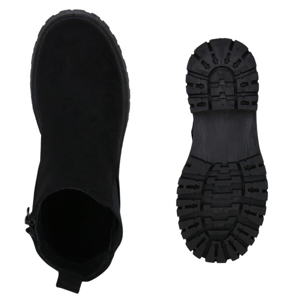 Stiefelparadies Damen Klassische Stiefeletten in Schwarz Exklusive Angebote