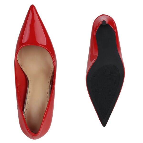 Stiefelparadies Damen High Heels in Rot Lack Begrenzte Freigabe