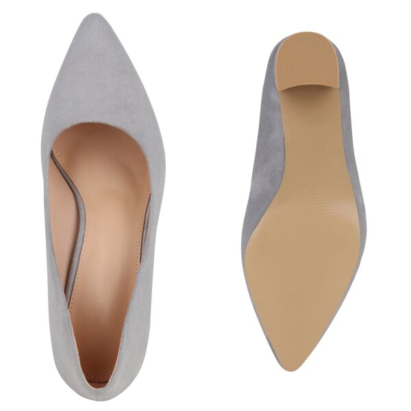 Stiefelparadies Damen Klassische Pumps in Grau JETZT KAUFEN