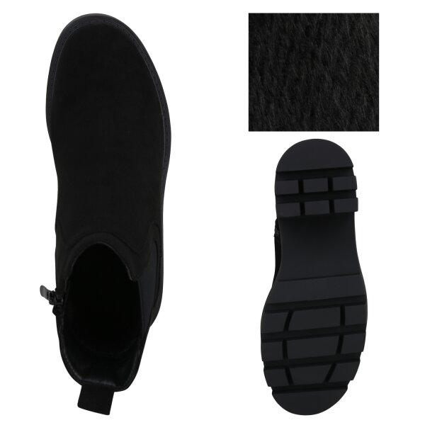 Stiefelparadies Damen Klassische Stiefeletten in Schwarz Bis zu 55% Rabatt