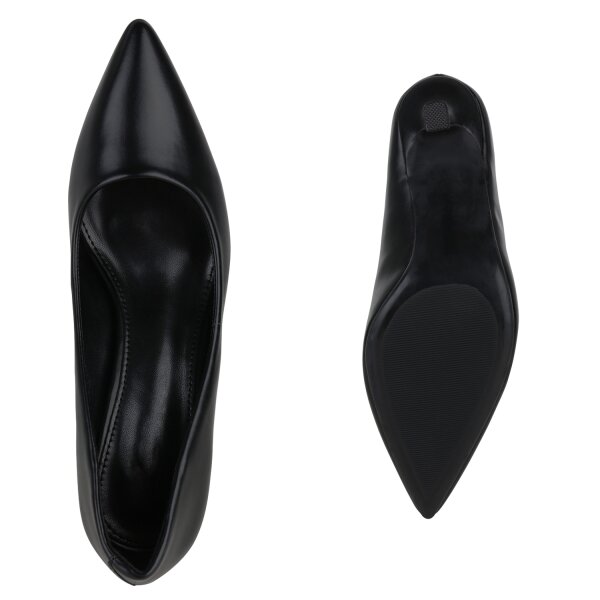 Stiefelparadies Damen Spitze Pumps in Schwarz Begrenzt auf 3 Tage